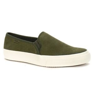 Keds WH61505 Double Decker Olive Suede Slip On Casual Shoes Women's Size 11